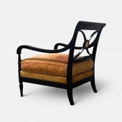 Maison Jansen Pair of 1940s Ebonised Lounge Chairs by Maison Jansen - 3937165