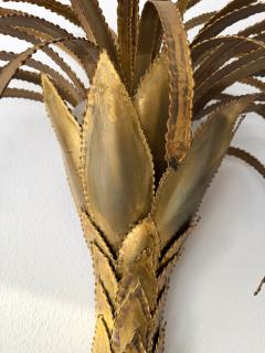 Maison Jansen Pair of Brass Palm Tree Sconces by Maison Jansen France 1970s - 4470659