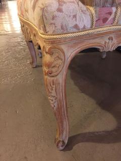 Maison Jansen Pair of Distressed Finely Carved Louis XV Style Fauteuils Manner Jansen - 3007816