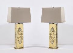 Maison Jansen Pair of Eglomis Lamps - 3104776