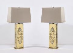 Maison Jansen Pair of Eglomis Lamps - 3104776