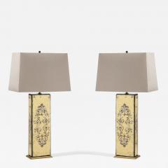 Maison Jansen Pair of Eglomis Lamps - 3111113