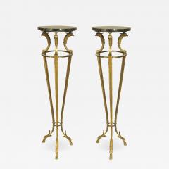 Maison Jansen Pair of French Empire Gilt Bronze Pedestals - 1447379