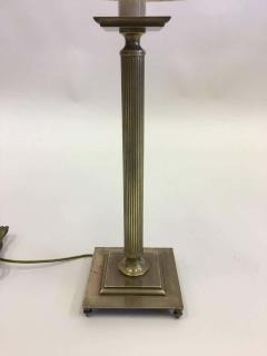 Maison Jansen Pair of French Mid Century Modern Neoclassical Brass Table Lamps Maison Jansen - 1844464