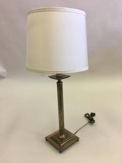 Maison Jansen Pair of French Mid Century Modern Neoclassical Brass Table Lamps Maison Jansen - 1844465