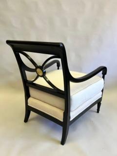 Maison Jansen Pair of French Modern Neoclassical Armchairs Lounge Chairs by Maison Jansen - 4096644