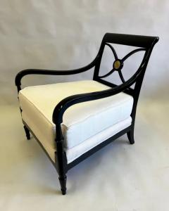 Maison Jansen Pair of French Modern Neoclassical Armchairs Lounge Chairs by Maison Jansen - 4096646