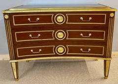 Maison Jansen Pair of Large Russian Neoclassical Style Inverted Front Commodes Chests - 2488812