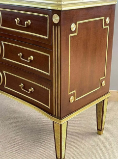 Maison Jansen Pair of Large Russian Neoclassical Style Inverted Front Commodes Chests - 2488838