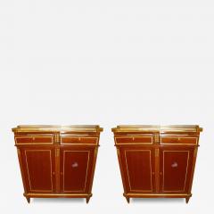 Maison Jansen Pair of Maison Jansen Russian Neoclassical Style Cabinets - 4226900