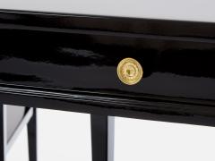 Maison Jansen Pair of Maison Jansen black lacquer and brass nightstands 1960s - 4086923