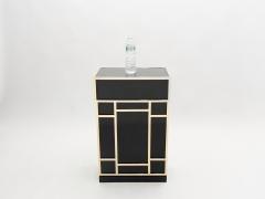 Maison Jansen Pair of Maison Jansen brass black lacquered dry bar elements 1970s - 1928686