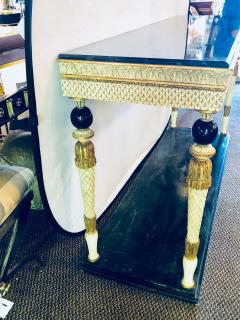 Maison Jansen Pair of Neoclassical Style Marble Top Consoles Attributed to Maison Jansen - 1270133