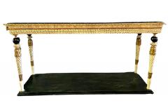 Maison Jansen Pair of Neoclassical Style Marble Top Consoles Attributed to Maison Jansen - 2973885