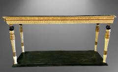 Maison Jansen Pair of Neoclassical Style Marble Top Consoles Attributed to Maison Jansen - 2973886