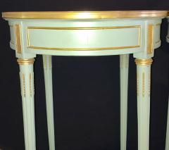 Maison Jansen Pair of Paint Decorated Jansen Style Louis XVI End Side or Bouilliotte Tables - 2982563