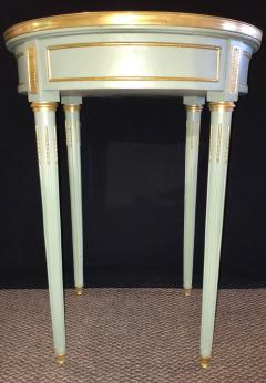 Maison Jansen Pair of Paint Decorated Jansen Style Louis XVI End Side or Bouilliotte Tables - 2982567