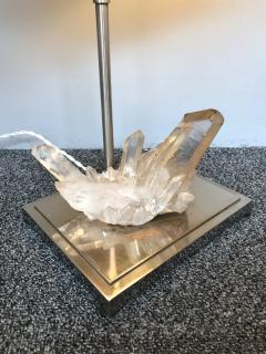 Maison Jansen Pair of Rock Crystal Quartz Lamps France 1970s - 520857