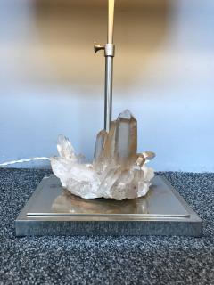 Maison Jansen Pair of Rock Crystal Quartz Lamps France 1970s - 520858