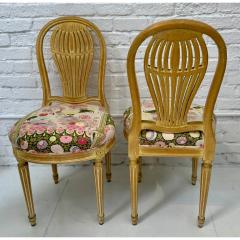 Maison Jansen Pair of Vintage Maison Jansen French Hot Air Balloon Back Side Chairs - 3135902