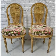 Maison Jansen Pair of Vintage Maison Jansen French Hot Air Balloon Back Side Chairs - 3135909