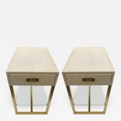 Maison Jansen Pair of gueridons end tables Guy Lefevre for Maison Jansen France 1970 - 1352784