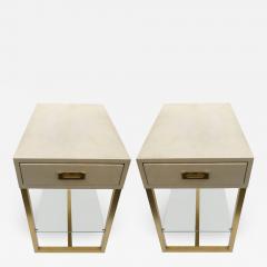 Maison Jansen Pair of gueridons end tables Guy Lefevre for Maison Jansen France 1970 - 1352784