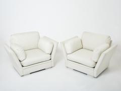 Maison Jansen Pair of large Maison Jansen armchairs newly upholstered 1960s - 2508972