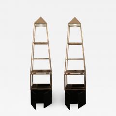 Maison Jansen Pair of pyramid shelves Maison Jansen circa 1970 - 991240