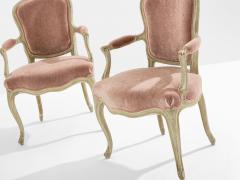 Maison Jansen Pair of stamped Maison Jansen Louis XV neoclassical armchairs 1940s - 4042433