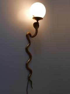 Maison Jansen Rare Decorative Cast Brass Cobra Sconce or Wall Lamp by Maison Jansen 1950s - 3991100