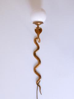 Maison Jansen Rare Decorative Cast Brass Cobra Sconce or Wall Lamp by Maison Jansen 1950s - 3991105