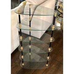 Maison Jansen Rare Maison Jansen Black Gold Etagere Whatnot Table - 1668100