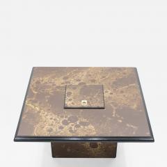 Maison Jansen Rare golden lacquer and brass Maison Jansen bar coffee table 1970s - 1331730