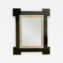 Maison Jansen Rare mirror by Alain Delon for Maison Jansen Lacquer and brass 1975 - 1331072