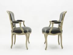 Maison Jansen Rare pair of stamped Maison Jansen Louis XV neoclassical armchairs 1940s - 1685230
