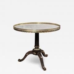 Maison Jansen Russian Neoclassical Style Ebonized Centre Marble Top Table by Maison Jansen - 2956975