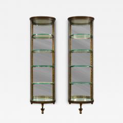 Maison Jansen SUPERB RARE PARISIAN ART DECO BRONZE GLASS CURIO CABINETS BY MAISON JANSEN - 4695228