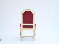 Maison Jansen Set of 5 Chic Crimson Velvet Chairs in the Style of Maison Jansen - 2875785