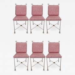 Maison Jansen Set of Six Painted Metal Dining Chairs - 1100943