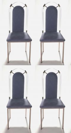Maison Jansen Set of four chairs Lucite and gunmetal by Maison Jansen 1970s - 1595529