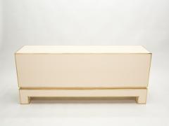 Maison Jansen Sideboard commode brass white lacquer by Alain Delon for Maison Jansen 1975 - 1851706