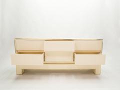 Maison Jansen Sideboard commode brass white lacquer by Alain Delon for Maison Jansen 1975 - 1851710
