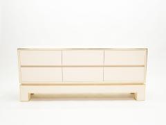 Maison Jansen Sideboard commode brass white lacquer by Alain Delon for Maison Jansen 1975 - 1851711