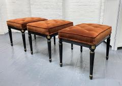 Maison Jansen Signed Three Maison Jansen Tufted Benches - 2262532