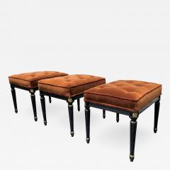 Maison Jansen Signed Three Maison Jansen Tufted Benches - 2263532