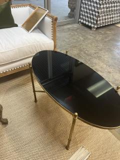 Maison Jansen Style Brass and Marble Coffee Table - 4142057