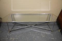 Maison Jansen Style Chrome and Brass Coffee Table - 2344502