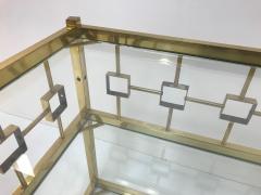 Maison Jansen Three Tier Maison Jansen Style Brass and Glass Coffee Table - 439523