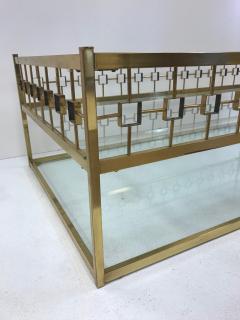 Maison Jansen Three Tier Maison Jansen Style Brass and Glass Coffee Table - 439528